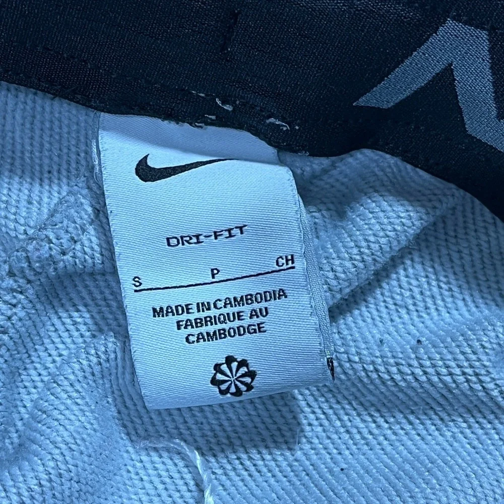 Nike Dri Fit Jogger Pants Men Small Gray Cotton Fleece Lined Tapered Leg Fitness